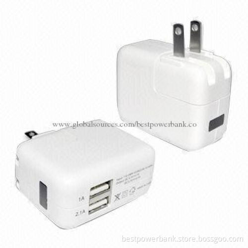 Dual USB Wall Chargers for iPad and Smart Mobile Phones